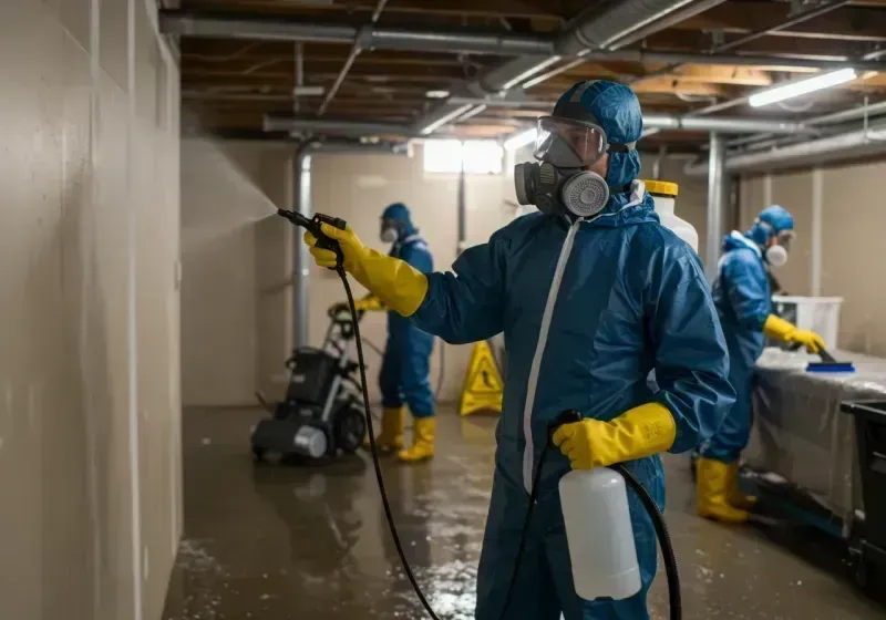 Basement Sanitization and Antimicrobial Treatment process in Ahtanum, WA